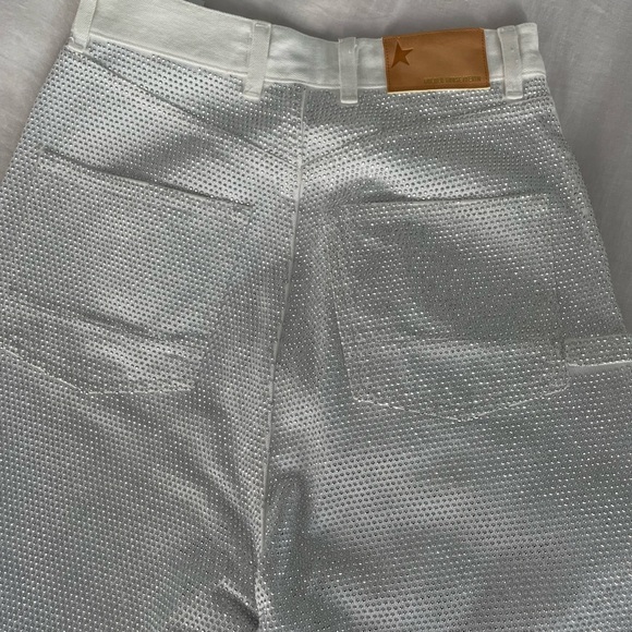 Studded White Golden Goose Jeans - Picture 9 of 13